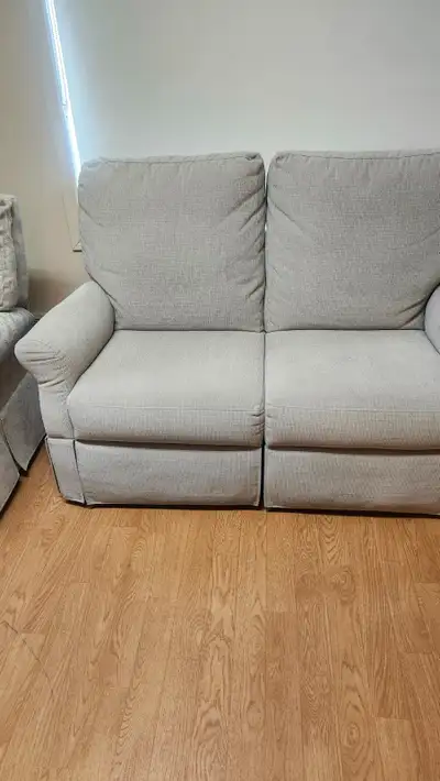 Reclining loveseat and chair, View more