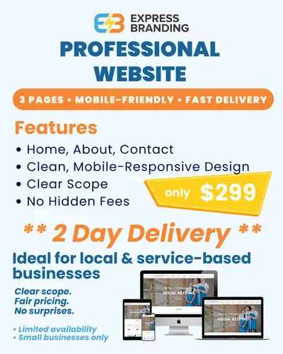 Urgent Website 2 Day Delivery $299, View more