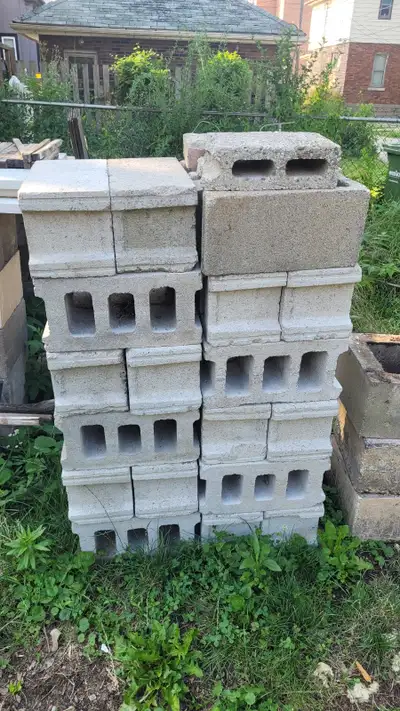 Cinder blocks free, but you come and take them, View more
