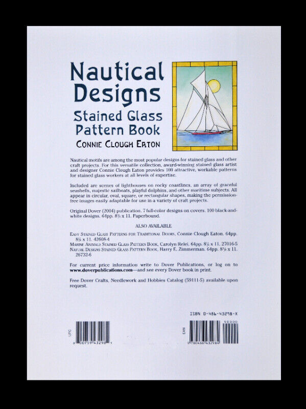 NAUTICAL DESIGNS STAINED GLASS PATTERN BOOK~CONNIE CLOUGH EATON dans Loisirs et artisanat  à Stratford - Image 4