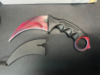 Milaloko Red Karambit Trainer Knife Without Cutting Edge