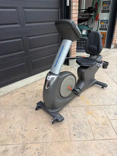 Get fit from the comfort of your home with this high-quality Northern Lights recumbent exercise bike...