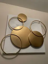 Gorgeous Modern and gold  accent art 