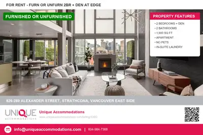 Quick reference Street: 826-289 Alexander Street Area: Vancouver East Side - Strathcona Rental type:...