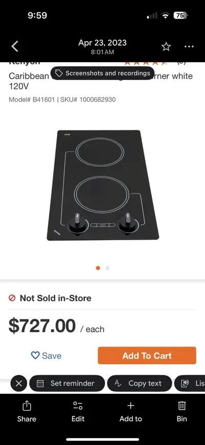 Kenyon Caribbean Cooktop, View more
