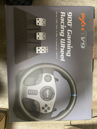 Used PXN V9 gaming steering wheel.