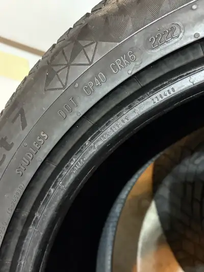 Continental Viking Winter Contact 7 Tires - 225/50 R17 in excellent condition - Used for two winters