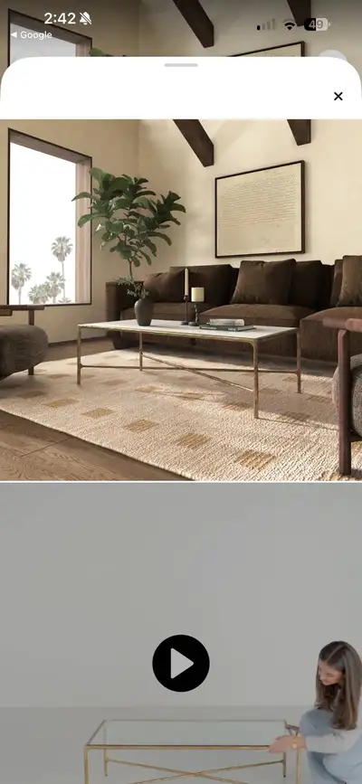 Brass Coffee Table Base, View more