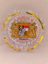 Bavaria Coat of Arm Crystal Ashtray