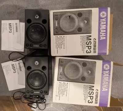 Pair of Yamaha MSP3 Powered Studio Monitors, with Boxes, View more