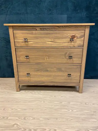 Newly refinished 3 drawer dresser, View more