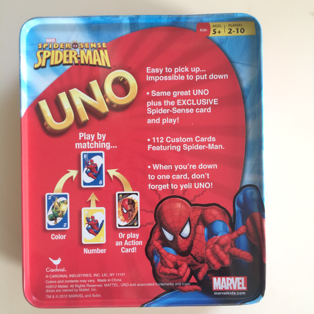 UNO Spiderman/Animal Friends Dominos in Toys & Games in Ottawa - Image 4