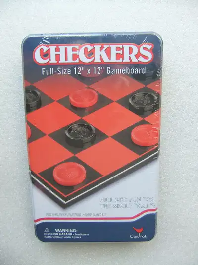 NEW Checkers Gameboard Game in a Tin, View more