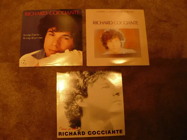 RICHARD COCCIANTE ( 3 DISQUES-VINYLES $ 5.00 CH.)3 POUR $10.00)628637285720341215