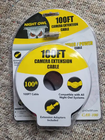 NIGHT OWL 100FT CAMERA CABLE EXTENSION - NEW - WOW!, View more