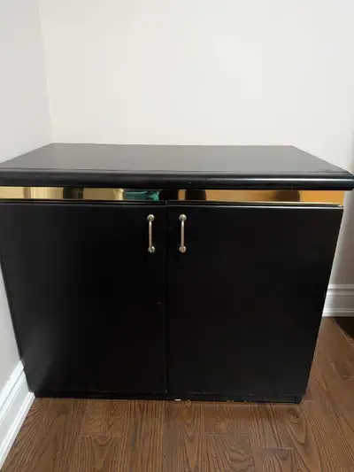 Black Cabinet with Gold Trim, View more