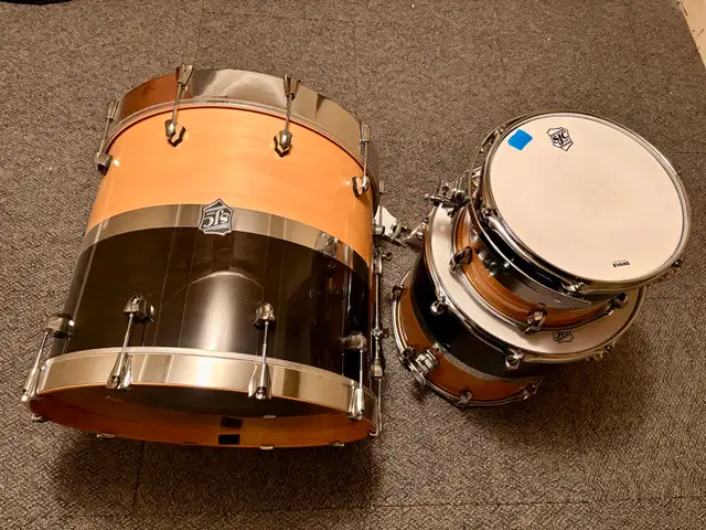 SJC Drums Paramount - Tuxedo Stripe 3-piece Shell Pack Mint!62863275719682124