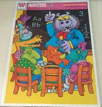 Vintage 1977 Whitman Frame Tray Puzzle Monsters Sesame Street +