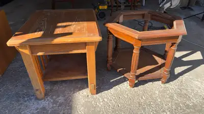 2 Wooden Side Tables – $5 for Both!, View more