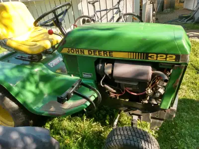 John Deere 322 garden tractor STRIPPED FOR PARTS!!, View more