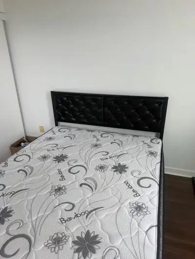 Queen Bed Frame & Mattress – Good Condition, View more
