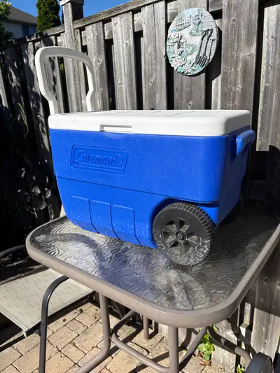 Wheeled Coleman Cooler, View more