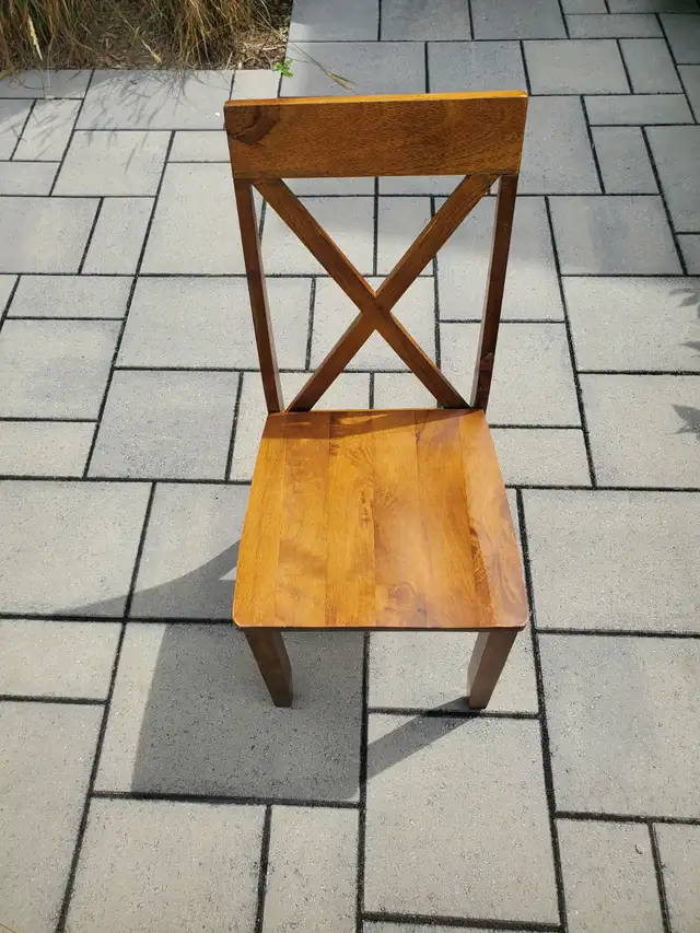 Solid Wood Dining Set - Table & 2 Chairs in Dining Tables & Sets in Hamilton - Image 4