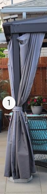 New - Sojan Ventura Privacy Curtain for 10 x 12 Gazebo in Outdoor Décor in Hamilton - Image 2