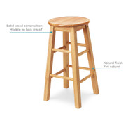 Just a wooden stool (from canadian tire)