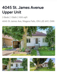 House for rent in Niagara Falls  (excluding the basement)