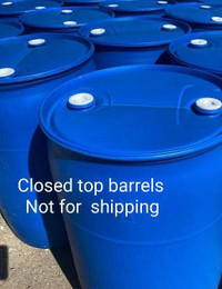Closed top plastic barrels .For rainwater /Dock