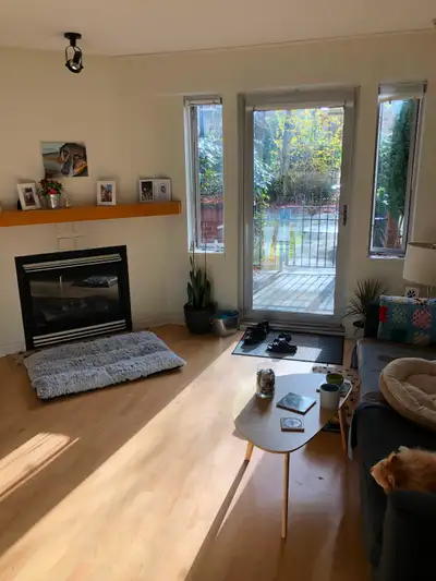 This studio condo has a large living room and kitchen with a cozy sleeping alcove. It can be entered...