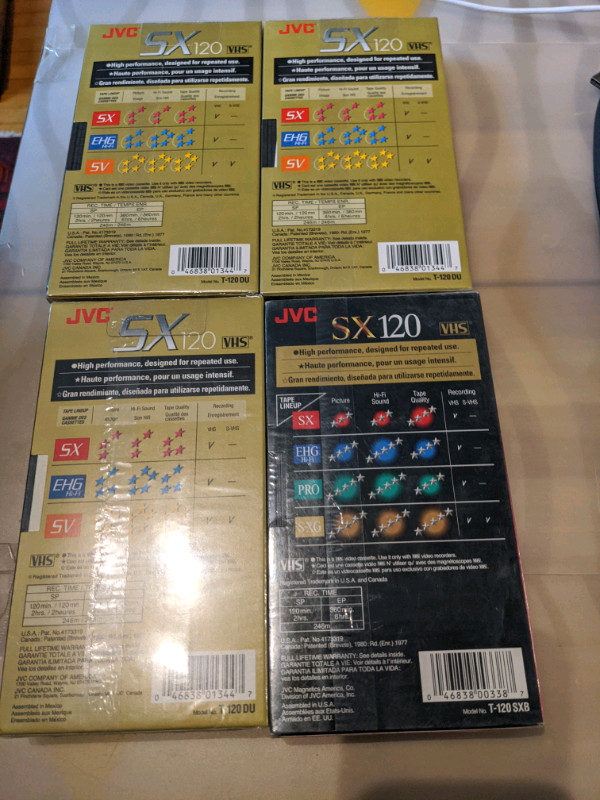 Four JVC VHS tapes, sealed in Other in City of Toronto - Image 2