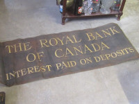 CIRCA 1920s ROYAL BANK OF CANADA GOLD LEAF SCREEN SIGNS $100. EA