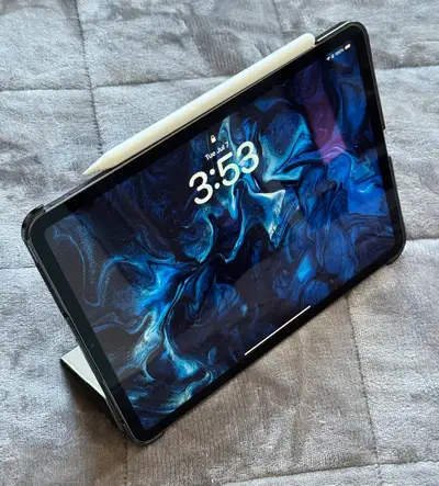 iPad Pro 11” 256 GB WiFi with Apple Pencil 2,  Case and Charger, View more
