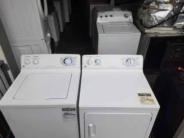 G.E Washer and Dryer Washing Machine Set Side By Side 27" Combo in Washers & Dryers in Burnaby/New Westminster - Image 4