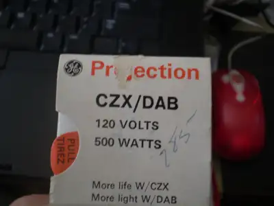 NEW IN BOX PROJECTOR BULB CZX/DAB 120V 500 WATTS- $15, View more