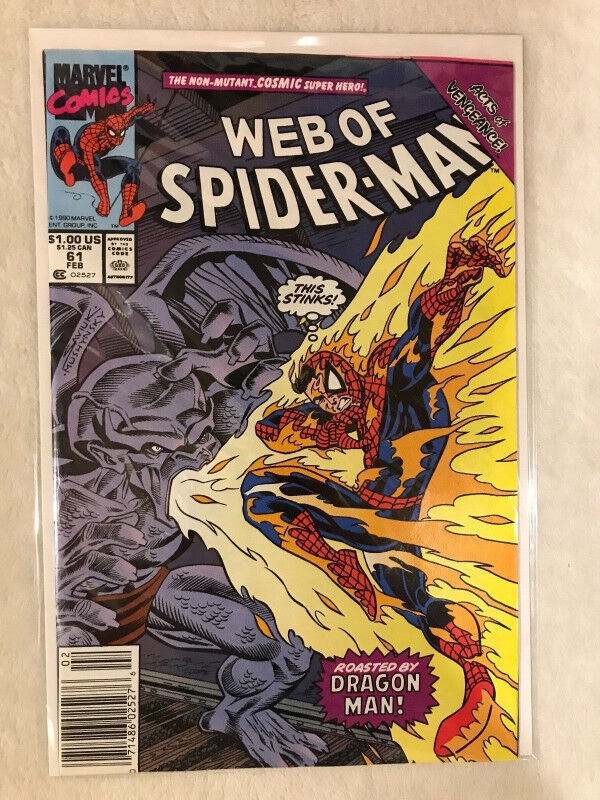 Web of Spider-Man #61 (Feb 1990, Marvel) VF- dans Bandes dessinées  à Longueuil/Rive Sud