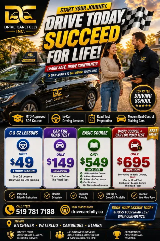 Driving Lessons and Road Test G, G2586461194182338561
