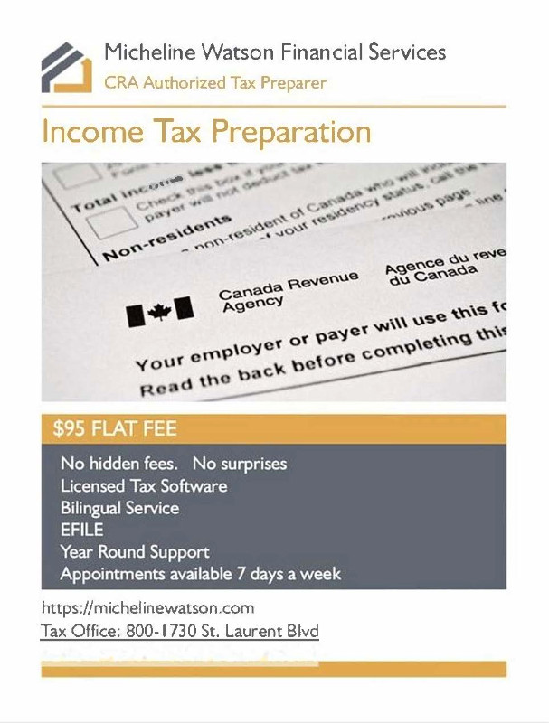Personal and Corporate Tax Preparation in Financial & Legal in Ottawa