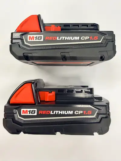 Brand New Milwaukee Compact 18V 1.5 Amp Hour Red Lithium Battery, View more
