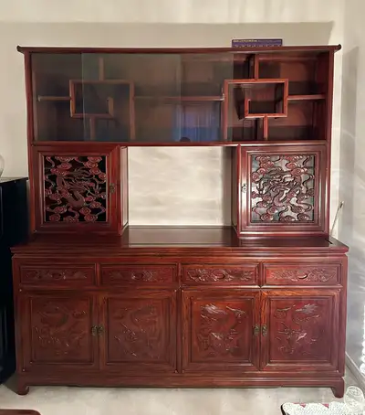 Oriental solid rosewood cabinet, View more