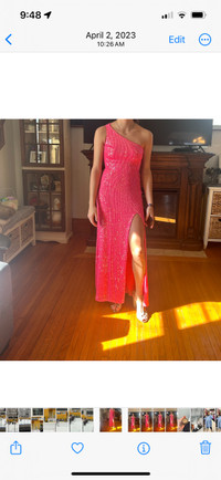 Beatiful Bright Sparkling Pink Prom Dress