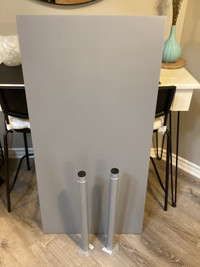 IKEA Table top (grey) and adjustable legs (2X)