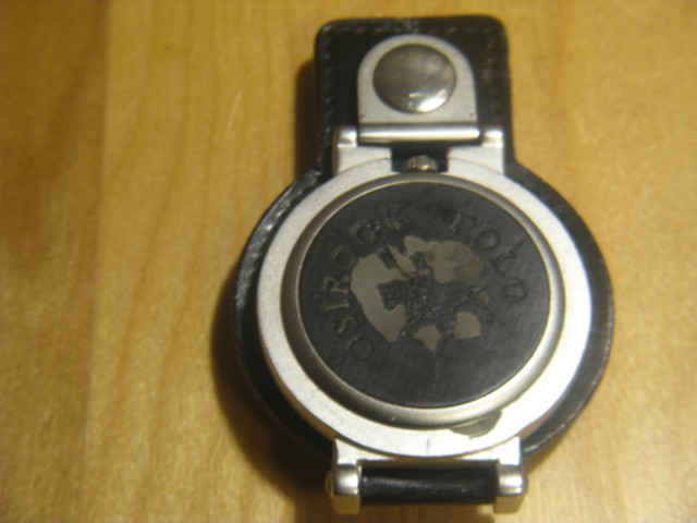 Vintage Polo Osirock Pocket Watch With Black Leather Belt Fob dans Bijoux et montres  à Trois-Rivières - Image 2