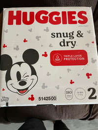 Size 2 diapers huggies snug and dry