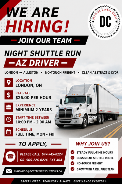 AZ DRIVERS- London, ON, View more