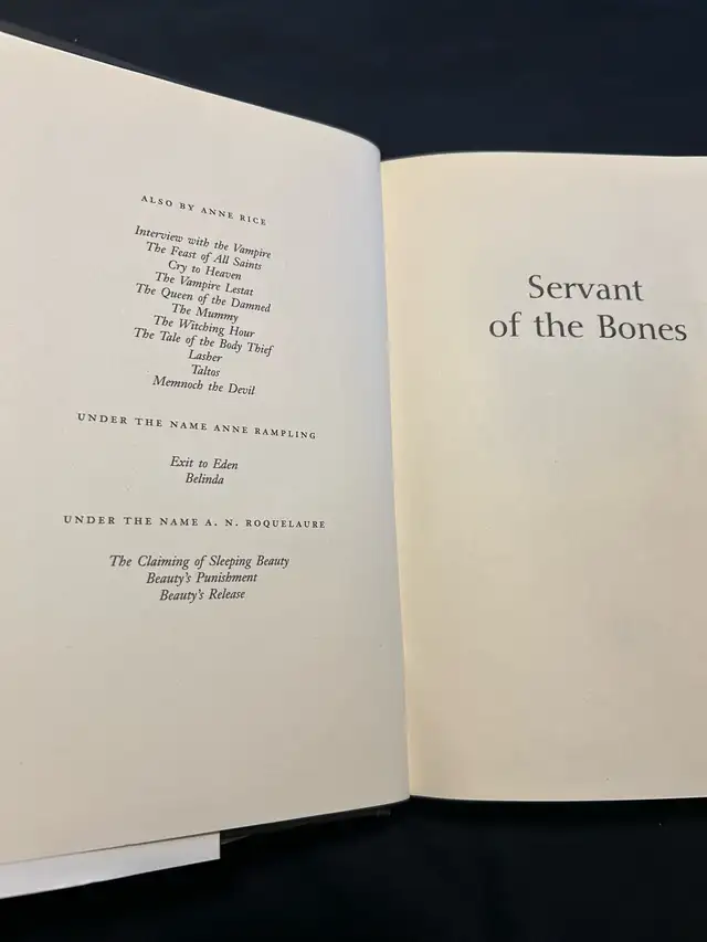 Anne Rice novel “Servant of the Bones” in Fiction in City of Toronto - Image 5