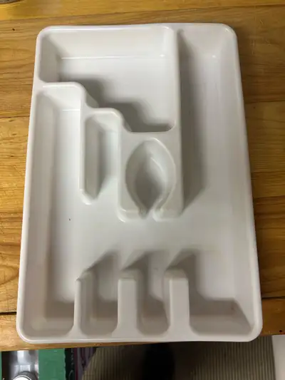 White Plastic Utensil Organizer, View more