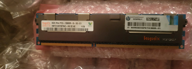 24 sticks of 8gb sk/hynix 1333 ddr3  buffered registered dimms in System Components in Thunder Bay